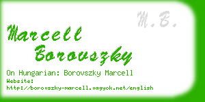 marcell borovszky business card